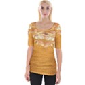 Golden sunrise pattern flowers By FlipStylez Designs Wide Neckline Tee View1