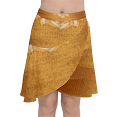 Golden Sunrise Pattern Flowers By Flipstylez Designs Chiffon Wrap Front Skirt by flipstylezfashionsLLC