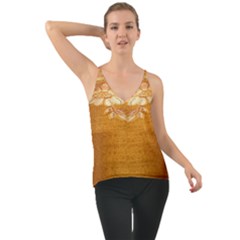 Golden Sunrise Pattern Flowers By Flipstylez Designs Chiffon Cami by flipstylezfashionsLLC