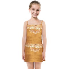 Golden Sunrise Pattern Flowers By Flipstylez Designs Kids Summer Sun Dress by flipstylezfashionsLLC