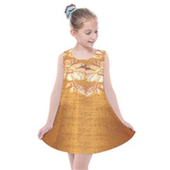 Golden Sunrise Pattern Flowers By Flipstylez Designs Kids  Summer Dress