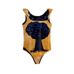 Ceramic Tree Smudge Kids  Frill Swimsuit