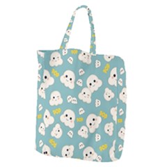 Cute Kawaii Popcorn Pattern Giant Grocery Tote