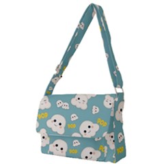 Cute Kawaii Popcorn Pattern Full Print Messenger Bag