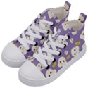 Cute Kawaii Popcorn pattern Kid s Mid-Top Canvas Sneakers View2