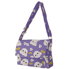 Cute Kawaii Popcorn Pattern Full Print Messenger Bag by Valentinaart