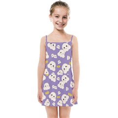 Cute Kawaii Popcorn Pattern Kids Summer Sun Dress