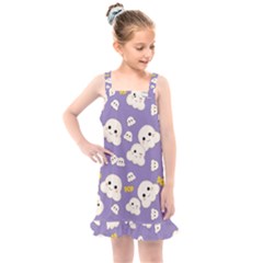 Cute Kawaii Popcorn Pattern Kids  Overall Dress