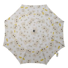 Cute Kawaii Popcorn Pattern Hook Handle Umbrellas (small) by Valentinaart