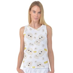 Cute Kawaii Popcorn Pattern Women s Basketball Tank Top