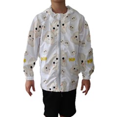 Cute Kawaii Popcorn Pattern Hooded Windbreaker (kids) by Valentinaart