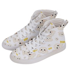 Cute Kawaii Popcorn Pattern Women s Hi-top Skate Sneakers by Valentinaart