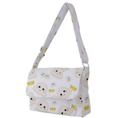 Cute Kawaii Popcorn Pattern Full Print Messenger Bag