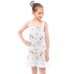 Cute Kawaii Popcorn Pattern Kids  Overall Dress