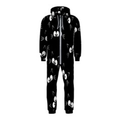 Cute Black Cat Pattern Hooded Jumpsuit (kids)