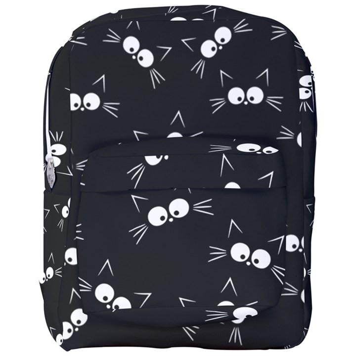 Cute Black Cat Pattern Full Print Backpack