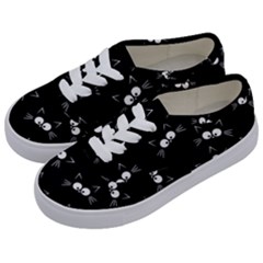 Cute Black Cat Pattern Kids  Classic Low Top Sneakers