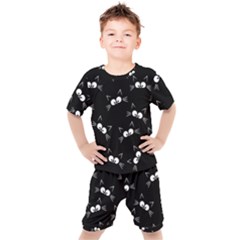 Cute Black Cat Pattern Kid s Set