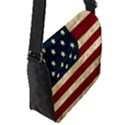 Vintage American flag Flap Closure Messenger Bag (S) View2