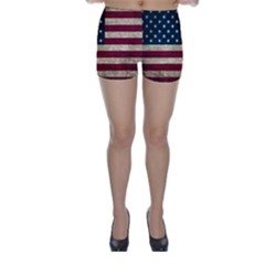 Vintage American Flag Skinny Shorts by Valentinaart