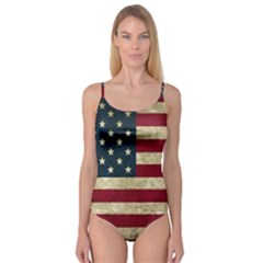 Vintage American Flag Camisole Leotard  by Valentinaart