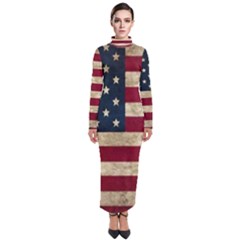 Vintage American Flag Turtleneck Maxi Dress by Valentinaart