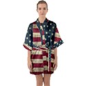 Vintage American flag Quarter Sleeve Kimono Robe View1