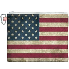 Vintage American Flag Canvas Cosmetic Bag (xxxl)