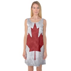 Canada Grunge Flag Sleeveless Satin Nightdress by Valentinaart