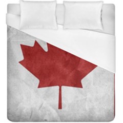 Canada Grunge Flag Duvet Cover (king Size) by Valentinaart