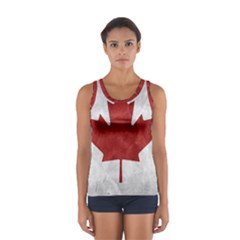 Canada Grunge Flag Sport Tank Top  by Valentinaart