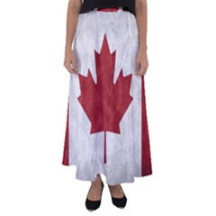 Canada Grunge Flag Flared Maxi Skirt by Valentinaart