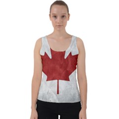 Canada Grunge Flag Velvet Tank Top