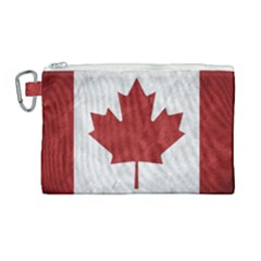 Canada Grunge Flag Canvas Cosmetic Bag (large)