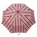 Circles Lines Red White Pattern Folding Umbrellas View1