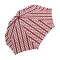 Circles Lines Red White Pattern Folding Umbrellas View2