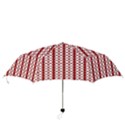 Circles Lines Red White Pattern Folding Umbrellas View3