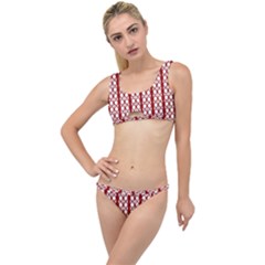 Circles Lines Red White Pattern The Little Details Bikini Set