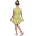 Circles Lines Yellow Modern Pattern Kids Cap Sleeve Dress View2