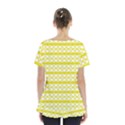 Circles Lines Yellow Modern Pattern Skirt Hem Sports Top View2