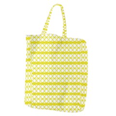 Circles Lines Yellow Modern Pattern Giant Grocery Tote by BrightVibesDesign