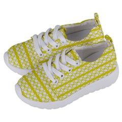 Circles Lines Yellow Modern Pattern Kids  Lightweight Sports Shoes