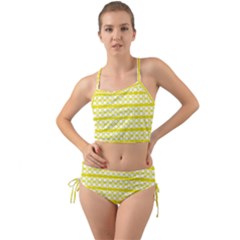 Circles Lines Yellow Modern Pattern Mini Tank Bikini Set