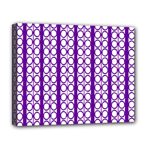 Circles Lines Purple White Modern Design Deluxe Canvas 20  X 16  (stretched) by BrightVibesDesign