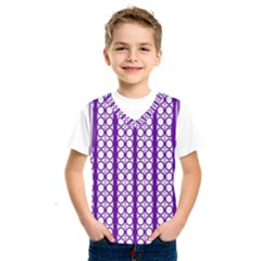 Circles Lines Purple White Modern Design Kids  Sportswear by BrightVibesDesign