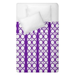 Circles Lines Purple White Modern Design Duvet Cover Double Side (single Size) by BrightVibesDesign