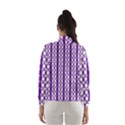 Circles Lines Purple White Modern Design Windbreaker (Women) View2