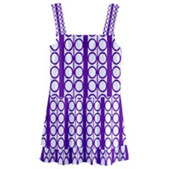 Circles Lines Purple White Modern Design Kids  Layered Skirt Swimsuit