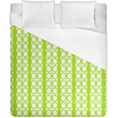 Circle Stripes Lime Green Modern Pattern Design Duvet Cover (california King Size) by BrightVibesDesign