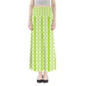 Circle Stripes Lime Green Modern Pattern Design Full Length Maxi Skirt View1